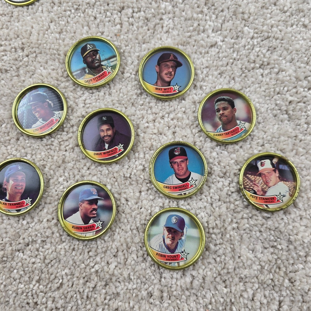 Topps Baseball Coins 1989 Vintage Lot of 10 Robin Yount Dave Winfield